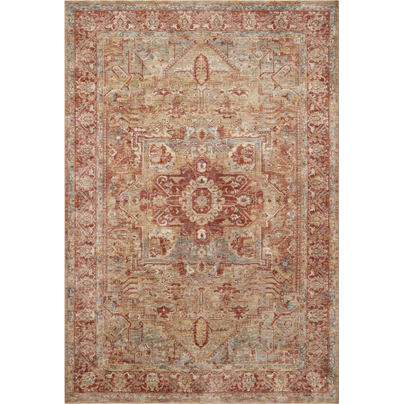 Loloi Gaia Rug | Gold / Brick