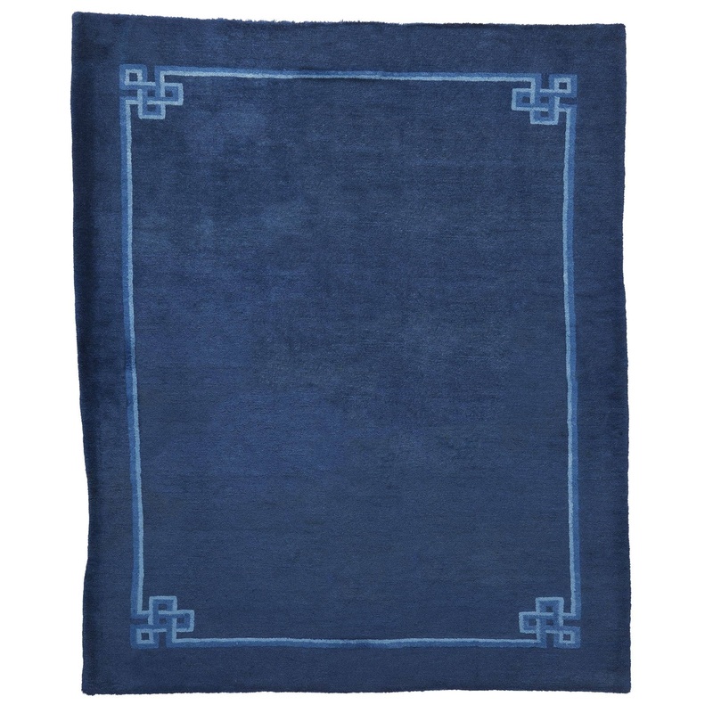 ANTIQUE CHINESE PAO TAO DO BLUE, ENDLESS KNOTS 5’3″ x 6’5″