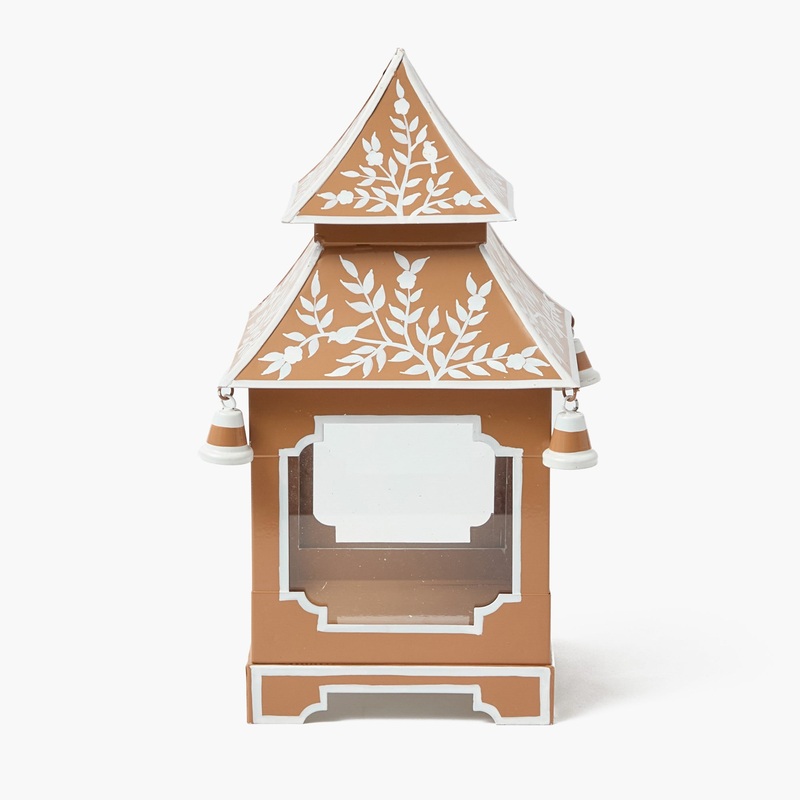 Caramel Chinoiserie Pagoda Lantern