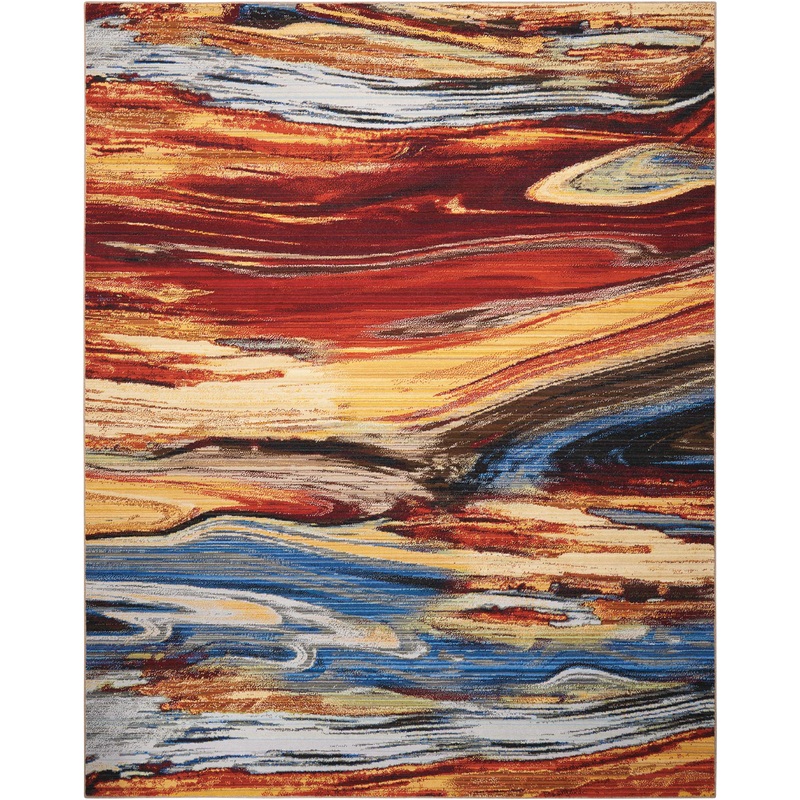 Nourison Chroma 9’9″ x 12’8″ Lava Flow Modern Indoor Rug