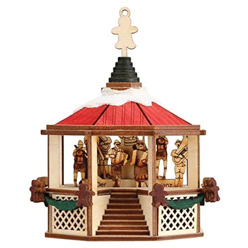 Old World Christmas Ginger Cottage Collection Oompah Gazebo, 5.25″