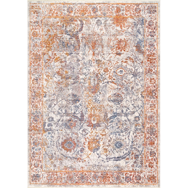 Persian Charmia Fringe Rug | Orange