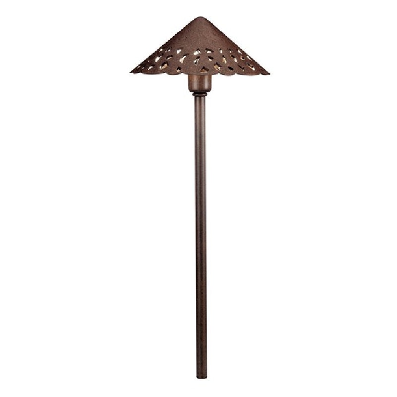Kichler 15871 8″ 12V Cast Hammered Roof LED Path Light