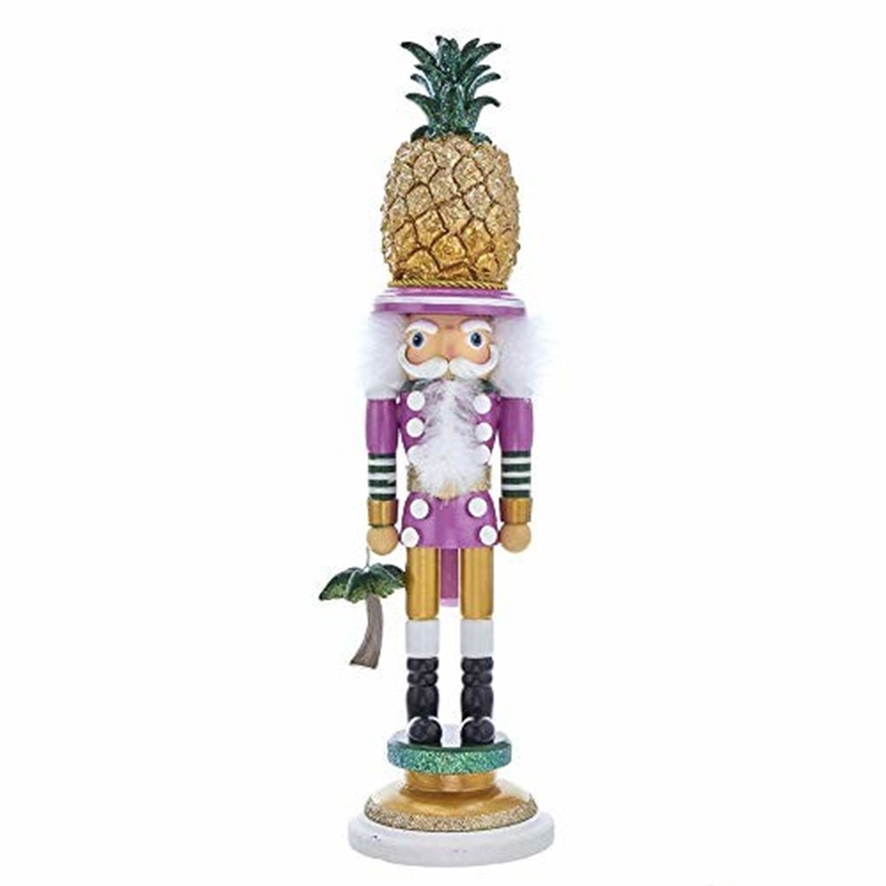 Kurt Adler Hollywood Nutcracker Collection, Pineapple Hat Nutcracker, 19.5″