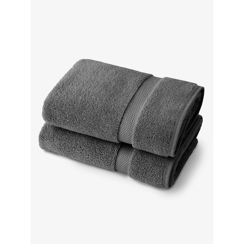Pewter Supima Cotton Bath Towels (Pair)