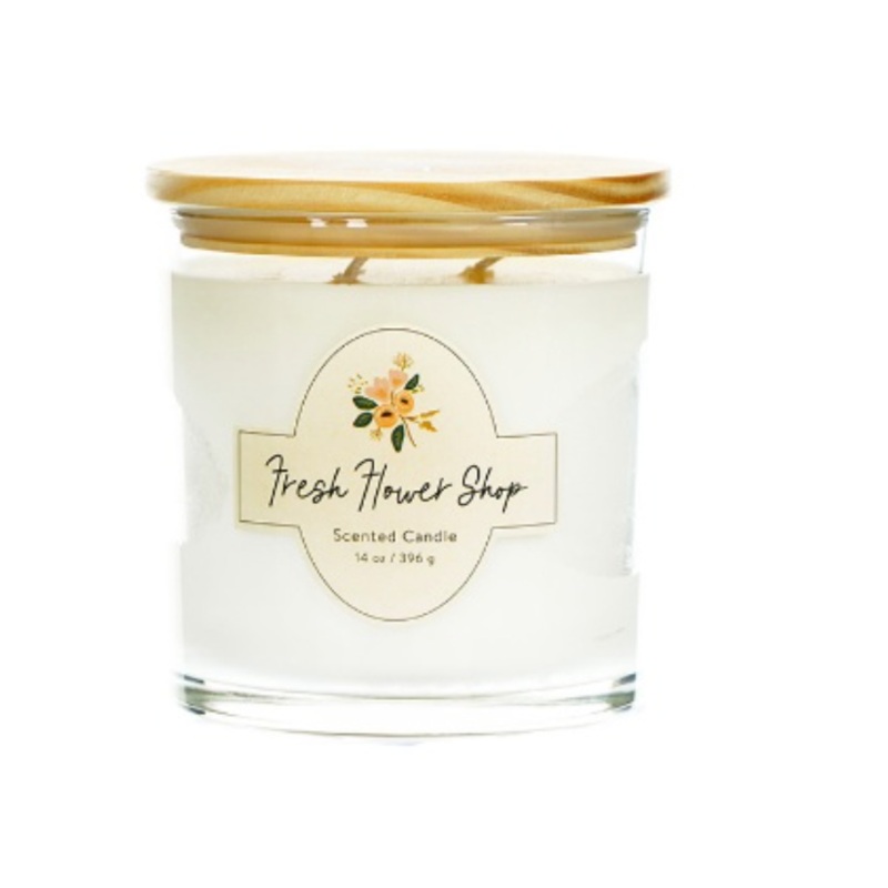 Soy Candle 14 OZ. Fresh Flower Shop Double Wick 4x4in