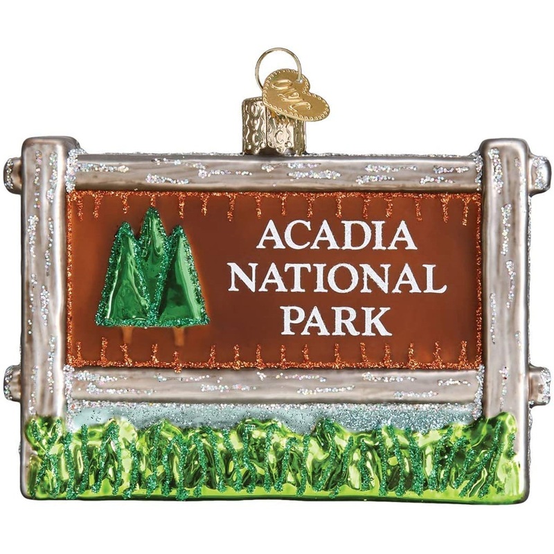 Old World Christmas Blown Glass Ornament for Christmas Tree, Acadia National Park