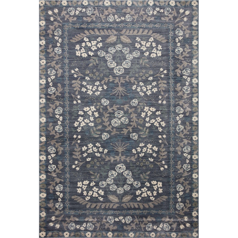 Rifle Paper Co. x Loloi Fiore Rug | Florence Navy Grey