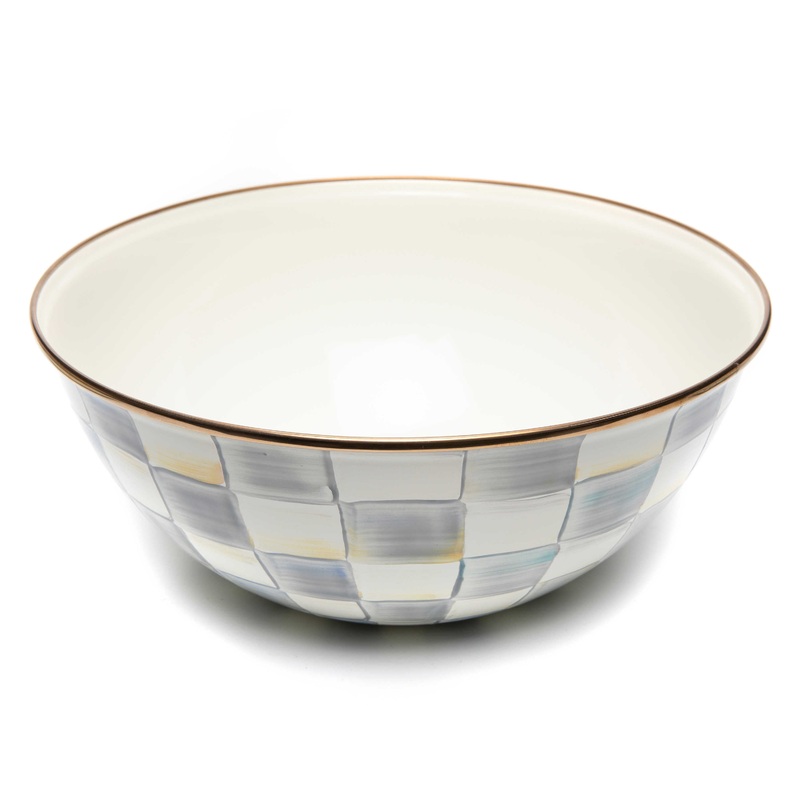 Sterling Check Enamel Everyday Bowl – Large