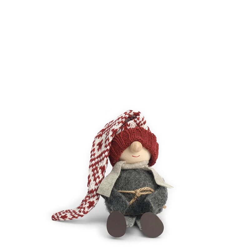 Swedish Gnome Gustav, Red Knitted Hat