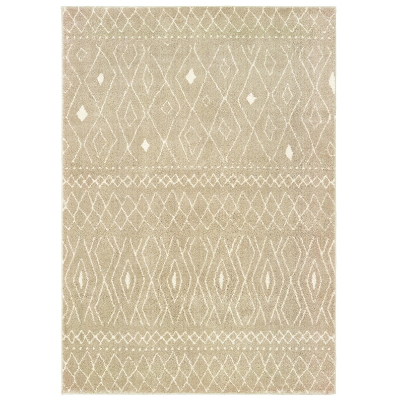 Carson Sand Ivory Bohemian Geometric Indoor Rug