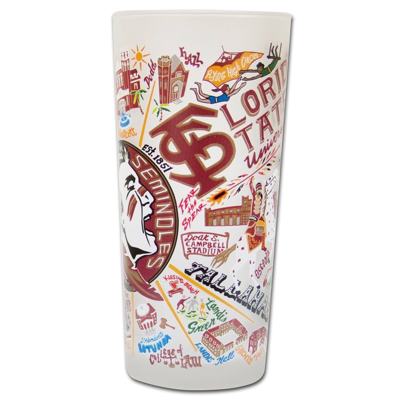 Florida State University Collegiate Drinking Glass