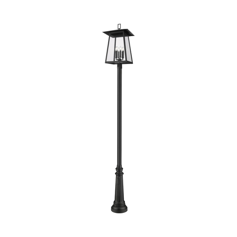 Rainer Outdoor Clear Glass Post Light