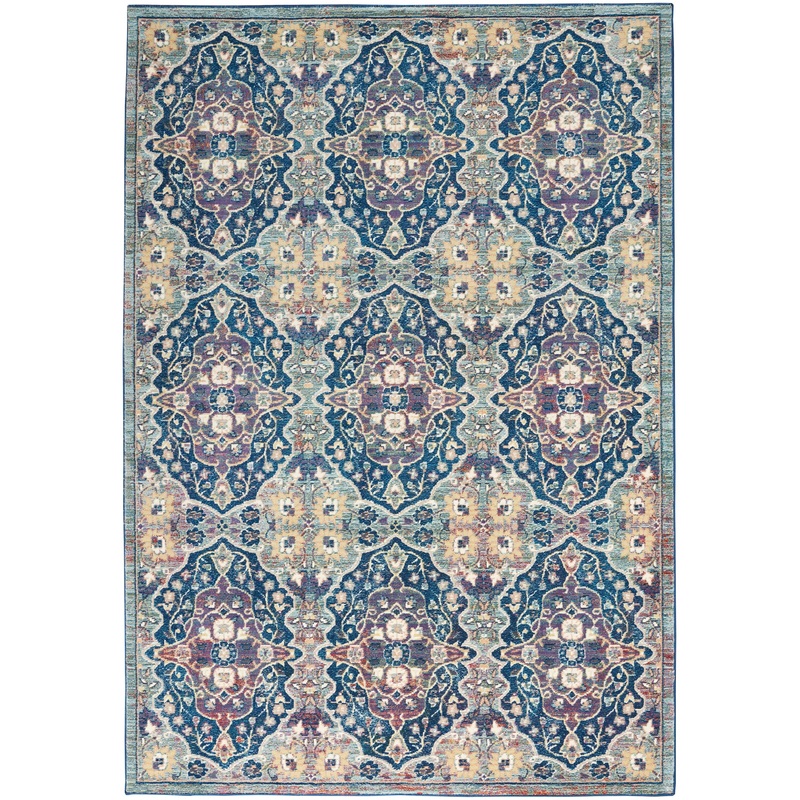 Nourison Ankara Global 4′ x 6′ Navy Multicolor Bohemian Indoor Rug