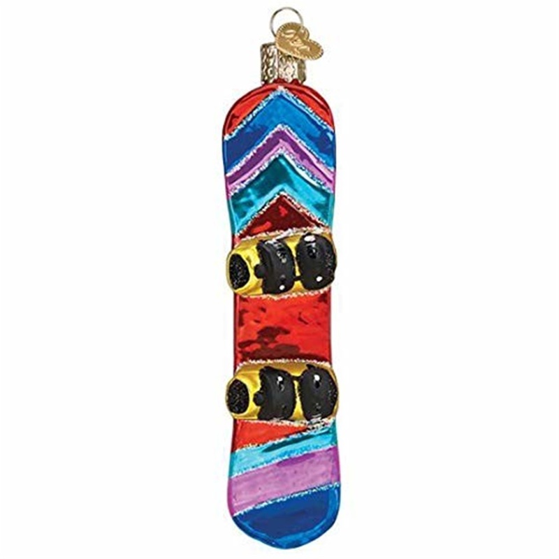 Old World Christmas Glass Blown Snowboard Ornament