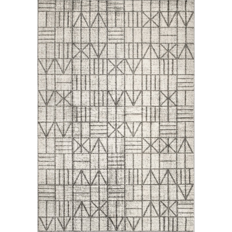Runic Tiles Rug | Grey