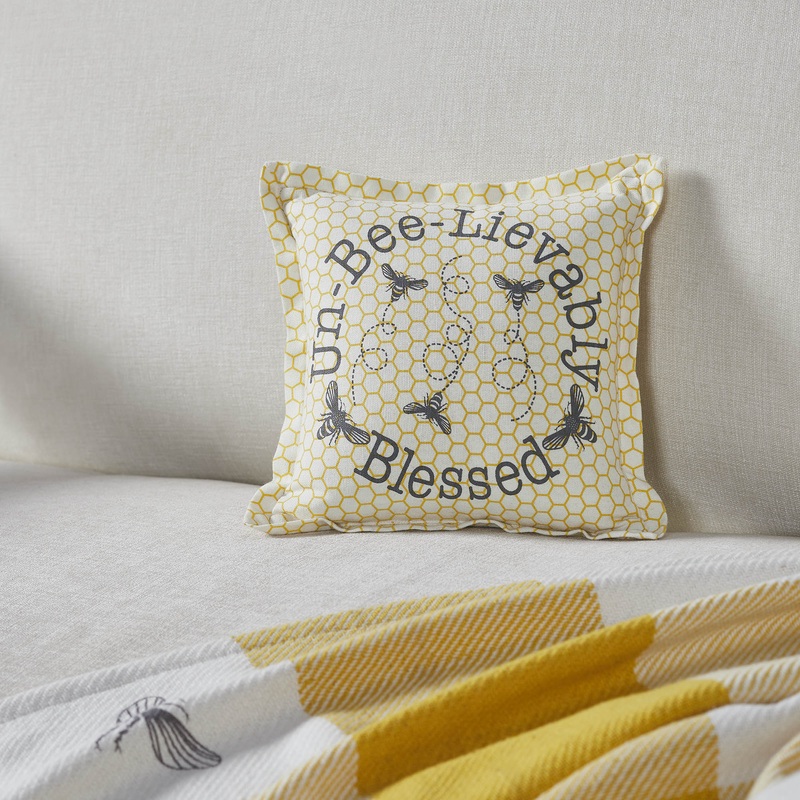 Buzzy Bees Un-Bee-Lievably Blessed Pillow 9×9