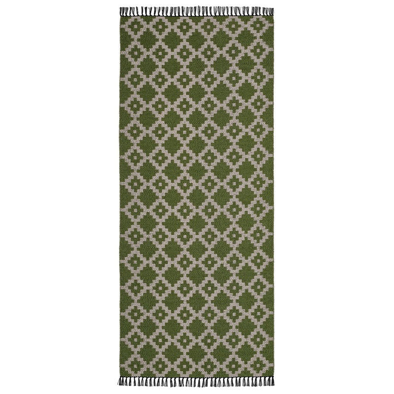 Leia Indoor / Outdoor Swedish Woven Plastic Runner Rug, Six Sizes in Eight Color Variants