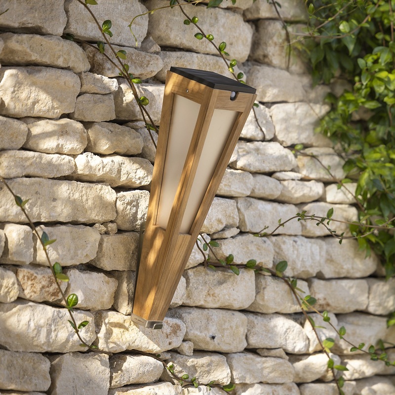 Les Jardins Tecka Solar Garden Torch and Wall Lamp