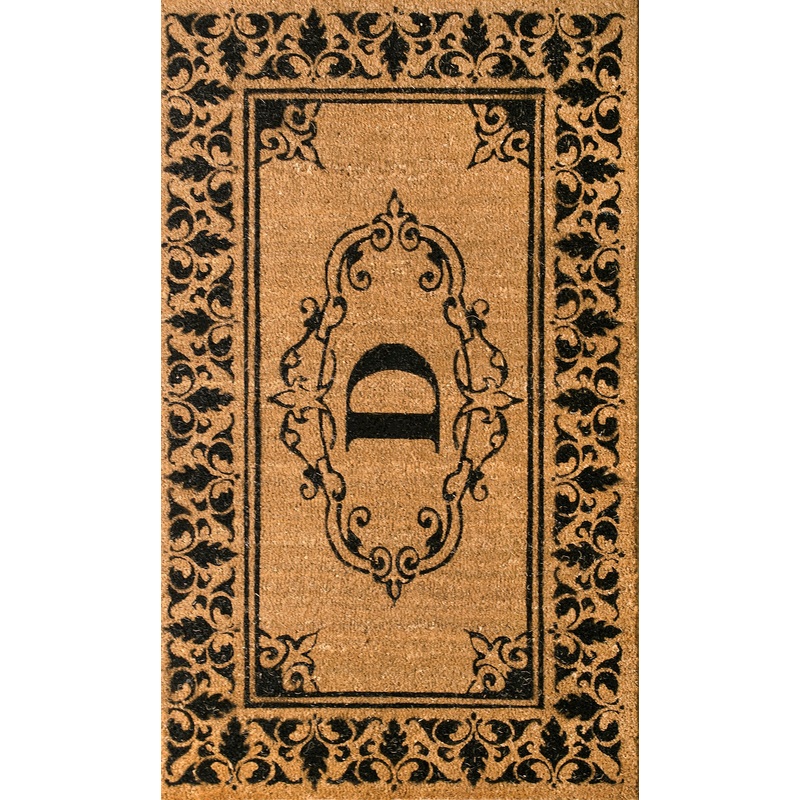 Monogrammed Outdoor Welcome Door Mat | Letter D