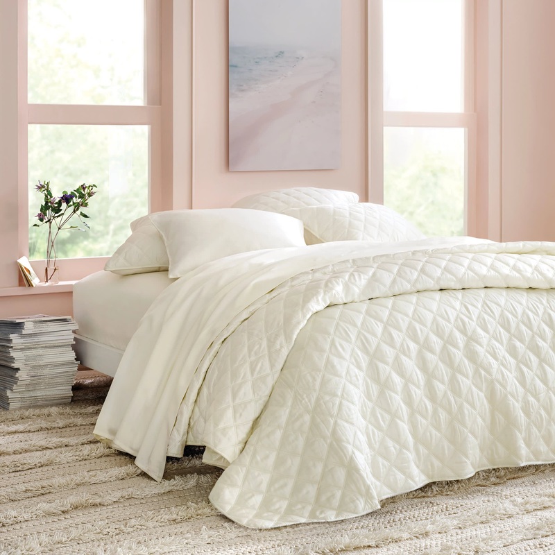 Silken Solid Sham | Ivory