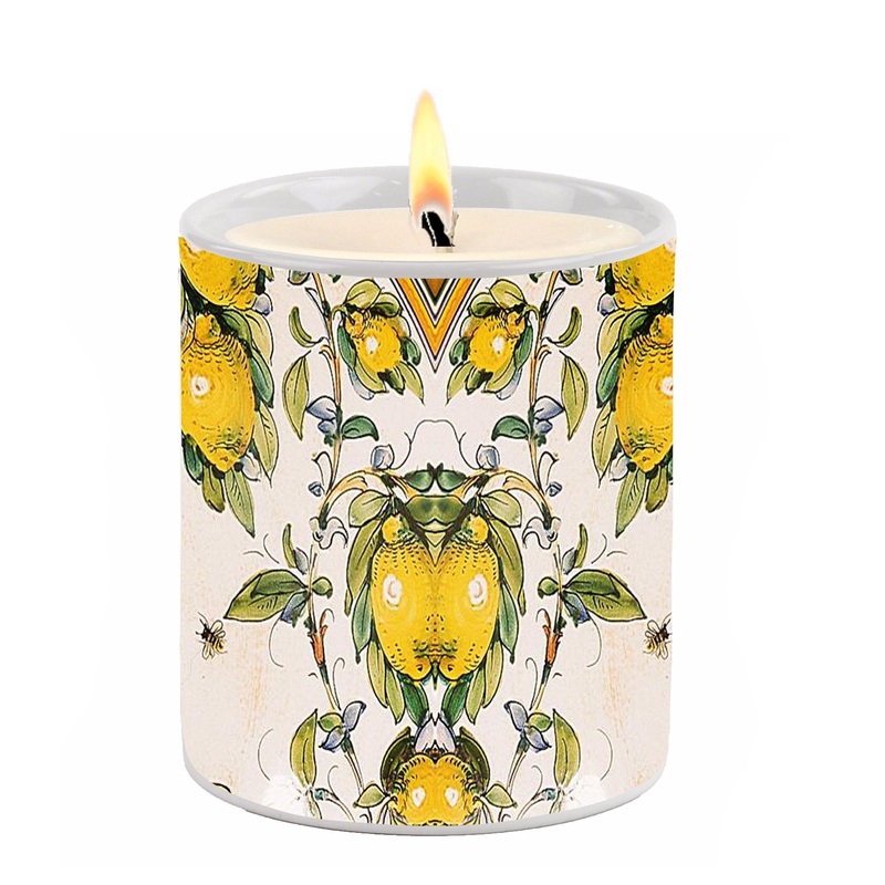SUBLIMART: Deruta – Porcelain Soy Wax Candle ‘Positano Lemons’ (Design #DER23)