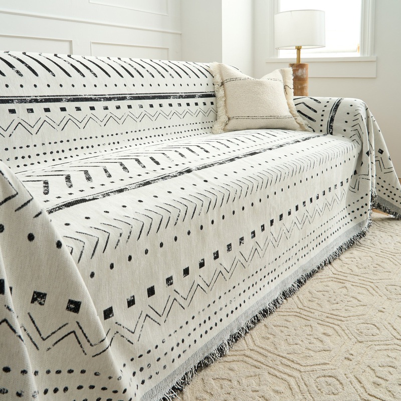 Tribal Noir Reversible Comfort Sofa / Couch Cover – Final Sale
