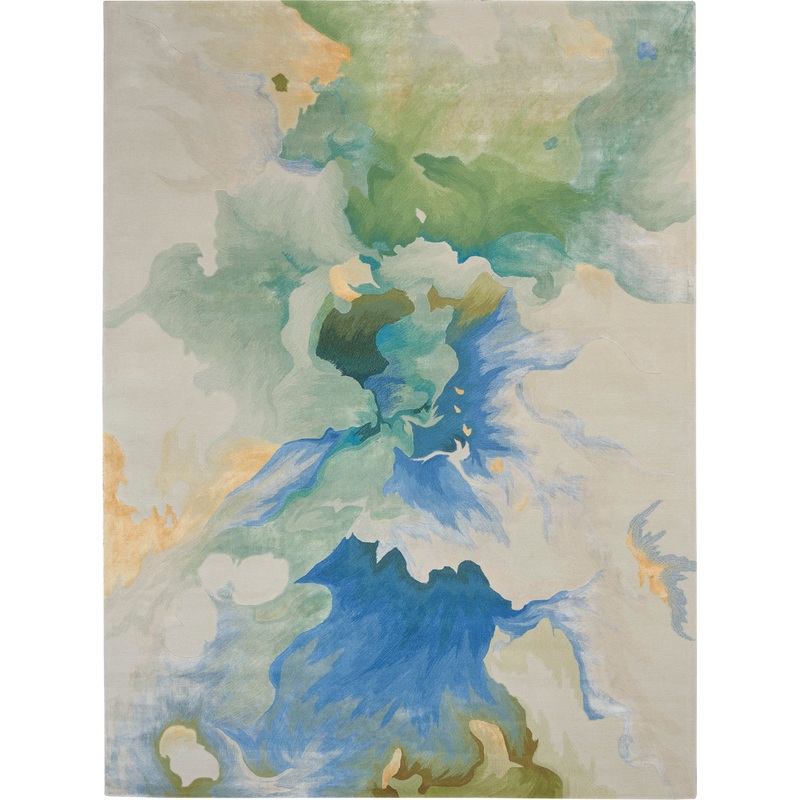 Nourison Prismatic 12′ x 15′ Seafoam Modern Indoor Rug