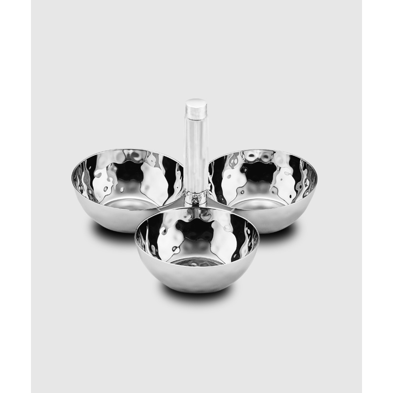 Mary Jurek Tundra 3 Bowl Set w/ White Resin Handle