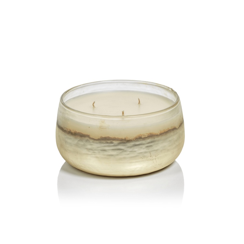 Tonal Metalic Scented Candle Bowl