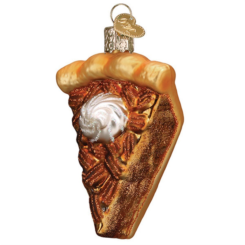 Old World Christmas Piece Of Pecan Pie Glassblown Ornamnet