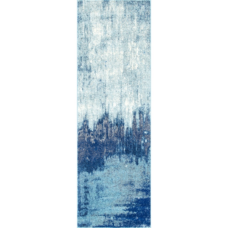 Abstract Rainfall Rug | Blue