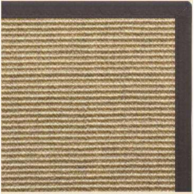 Bone Sisal Rug with Canvas Black Border