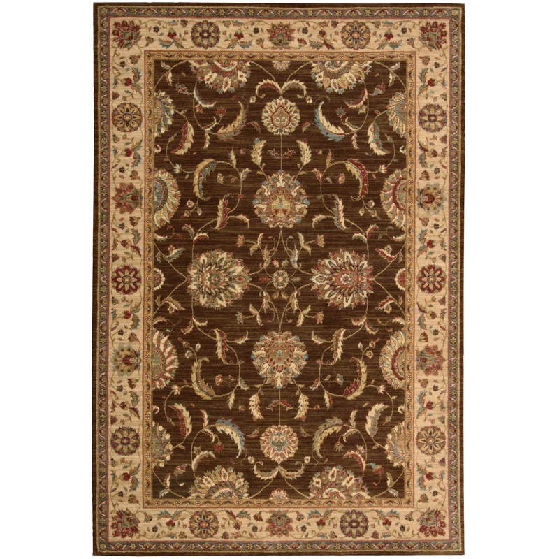 Nourison Living Treasures 5’6″ x 8’3″ Brown Traditional Indoor Rug
