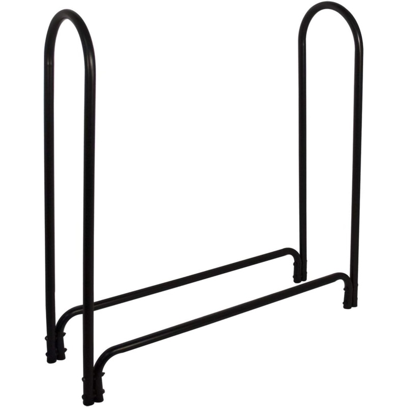 Panacea Steel Deluxe Outdoor Firewood Log Rack, Black, 4′ Tall