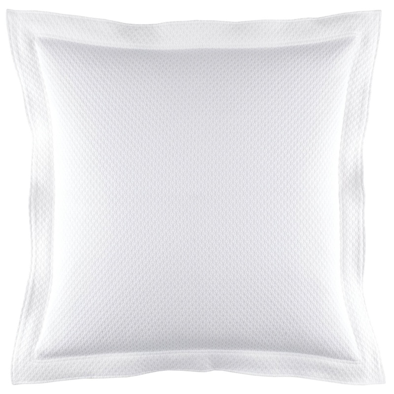 Petite Trellis Matelasse Sham | White