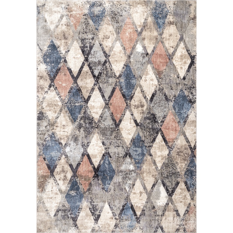Rustic Trellis Rug | Blue