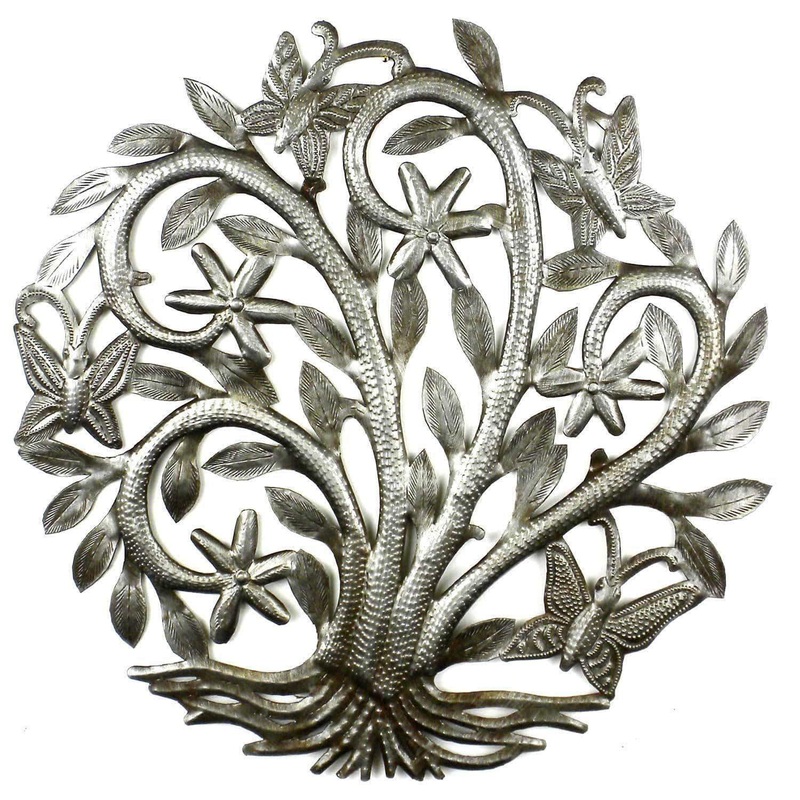 14 inch Tree of Life with Butterflies – Croix des Bouquets