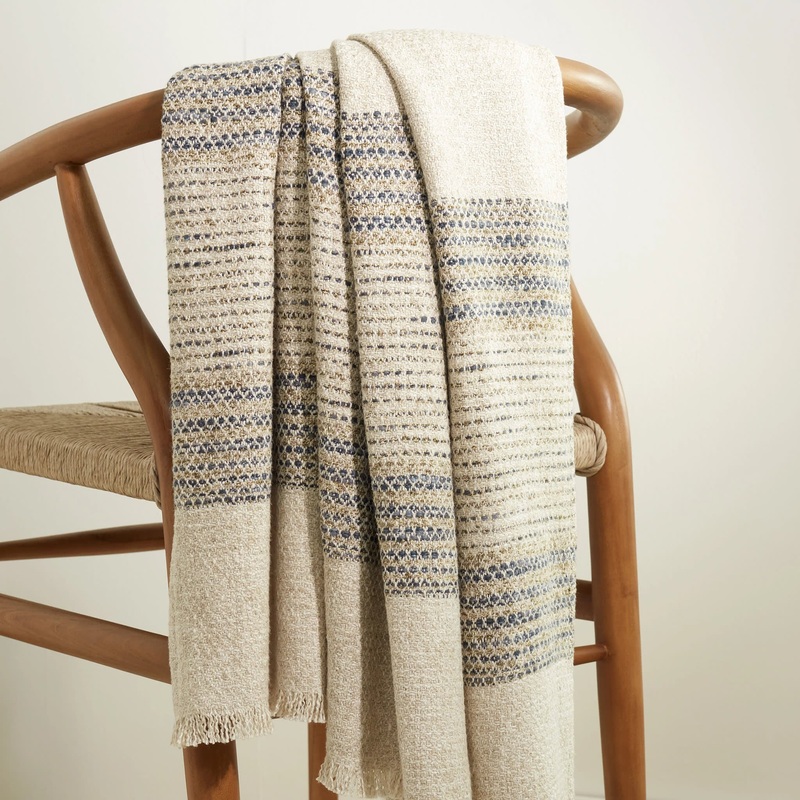 Cielo Stripe Throw | Blue
