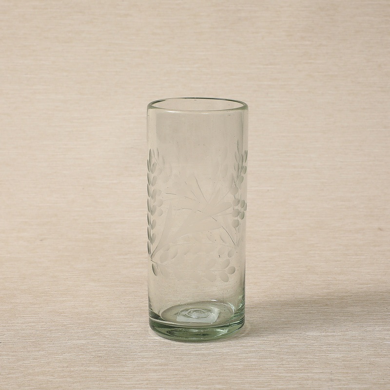 Etched Glass Tumbler Tall