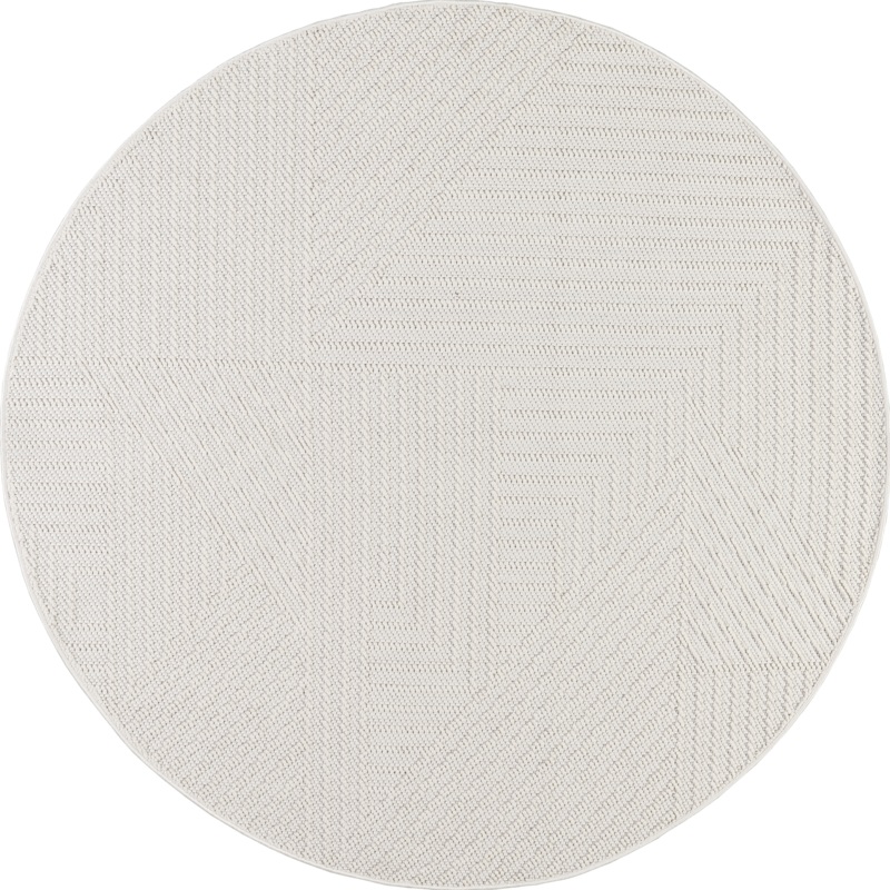 Sisile Zen Garden Tasseled Rug | Off White