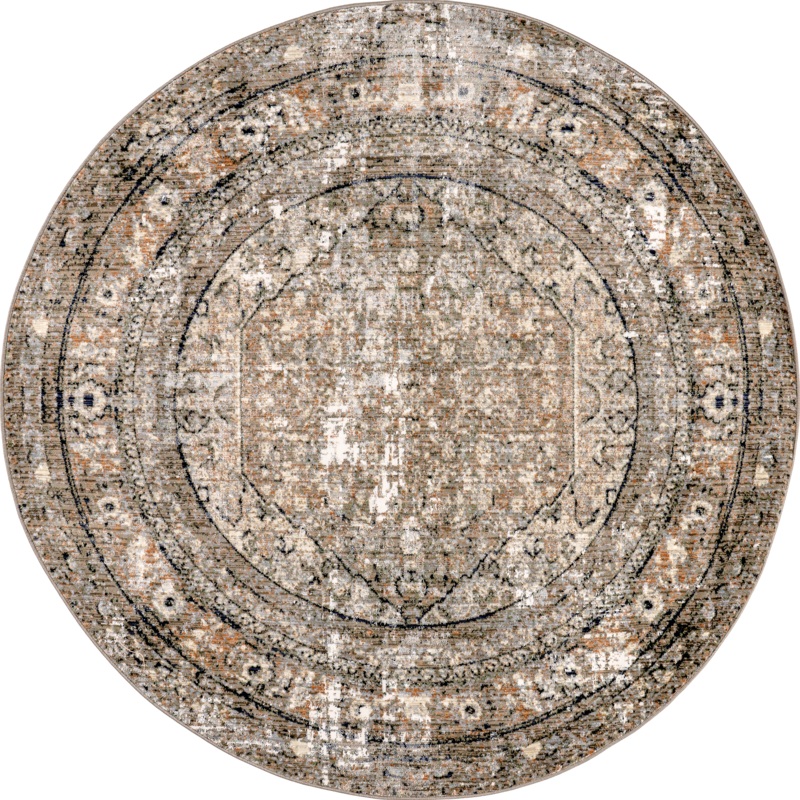 Vintage Medallion Fringe Rug | Beige