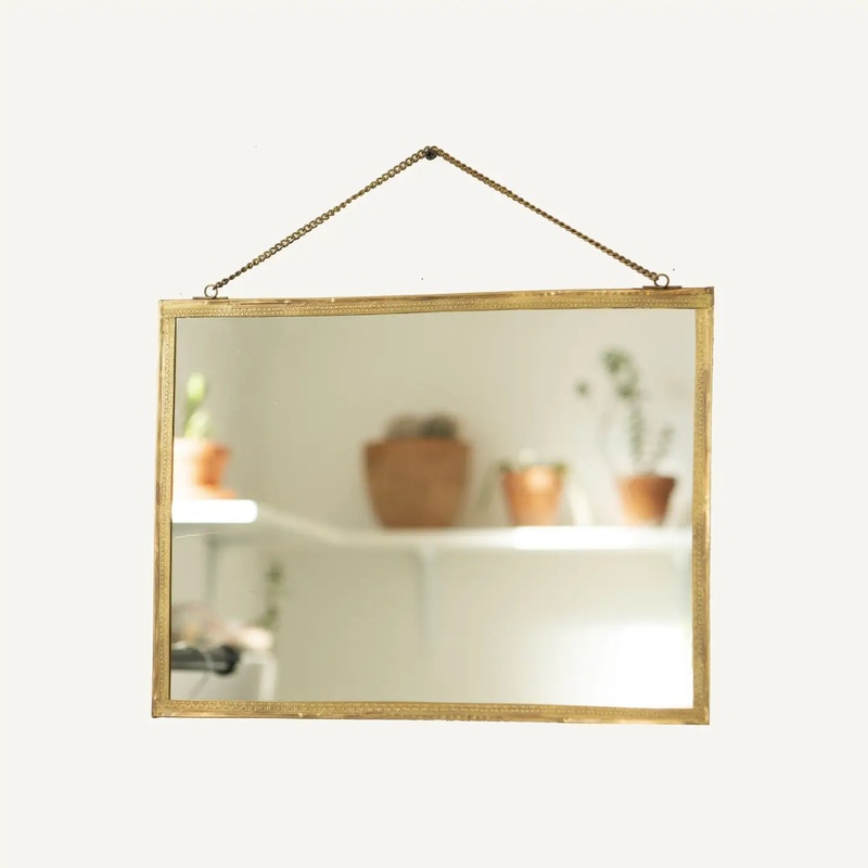 Gold Brass Mirror 16″ x 12″