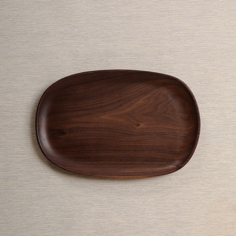 Walnut pebble tray