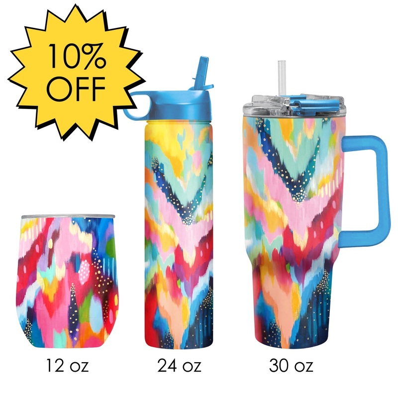 EttaVee “Brush 100” Insulated Drinkware Set of 3, 1 per size