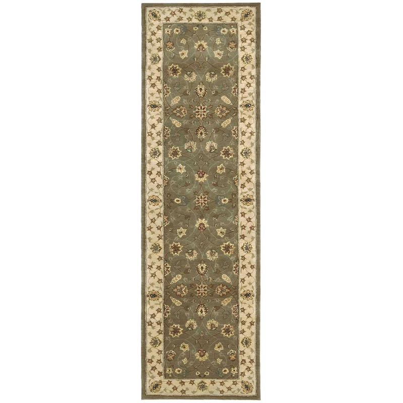 Nourison Nourison 2000 2’3″ x 8′ Olive Traditional Indoor Rug