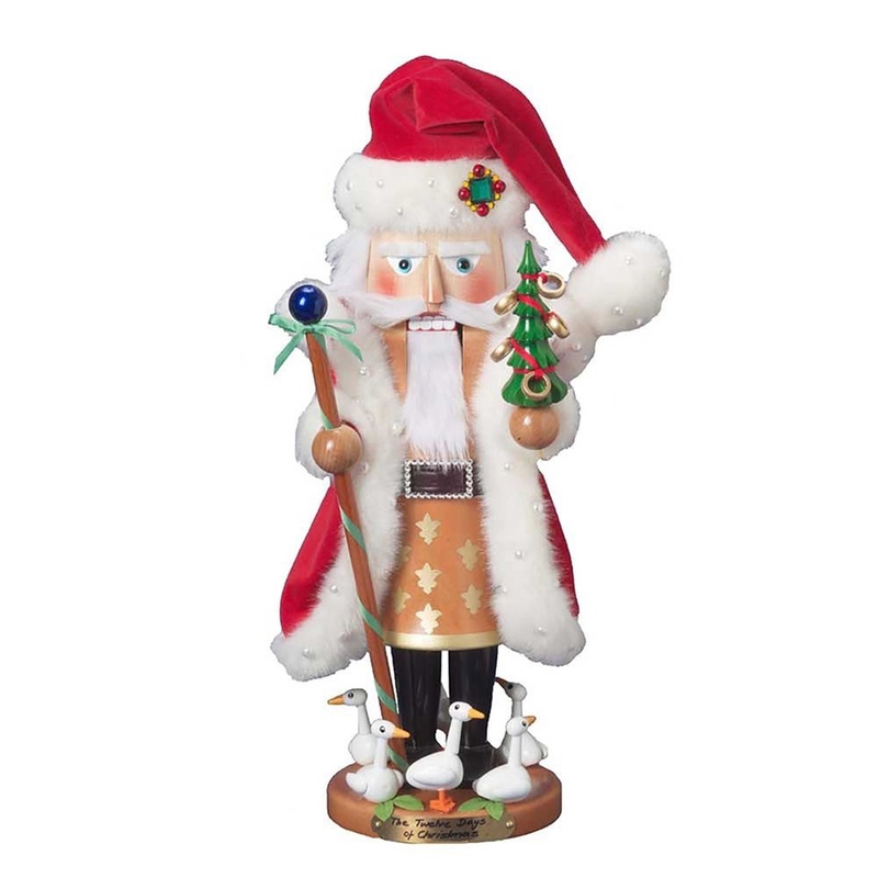 Steinbach 12 Days Of Christmas Musical Nutcracker, 5 Golden Rings, 6 Geese a Laying