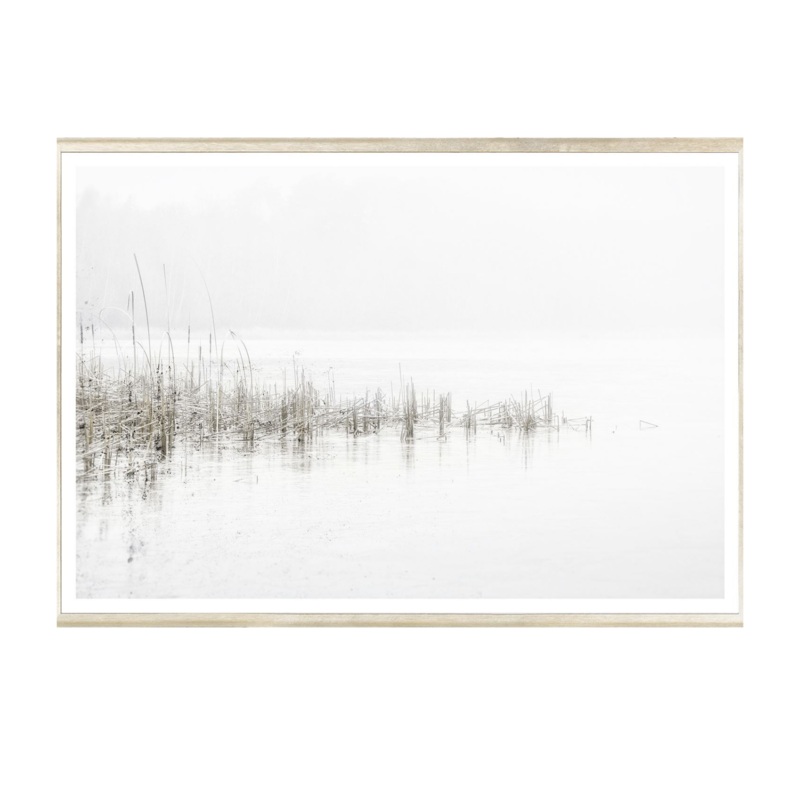 “Taupe Riverbank” Framed Art Print