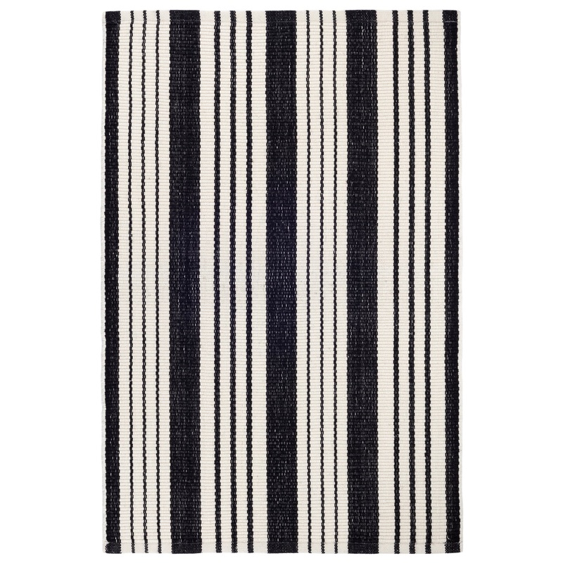 Birmingham Handwoven Cotton Rug | Black