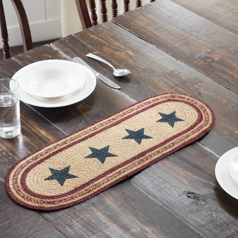 Potomac Jute Runner Stencil Stars 8×24